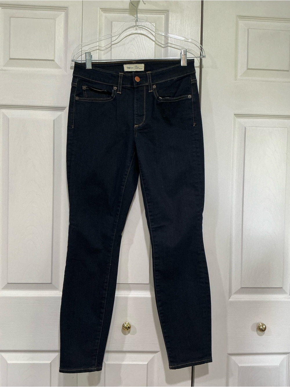 💙 Gap Curvy Skinny Dark Blue Denim Jeans - 6 / 28 (01532)
